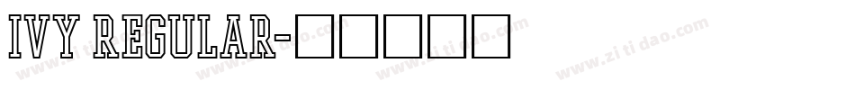 Ivy Regular字体转换